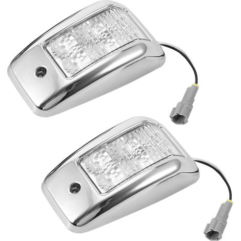 2 phares de toit électroplaqués 6LEDs pour camion remorque HL-M-001 (1/5)