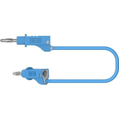 Electro PJP 2110-CD1-50BL Cordon de mesure banane mâle banane mâle 50 cm bleu 1 pc(s) (1/3)