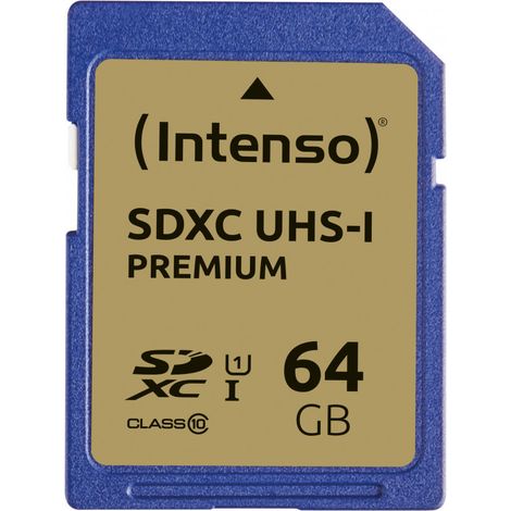 Carte SDXC INTENSO 3421490, 64 Go, Classe 10, UHS-I (1/3)