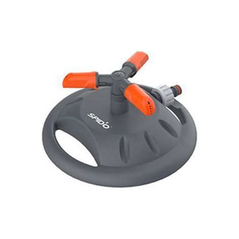 SPIDO – Arroseur Rotatif sur Socle – Rotation 360° – Buses Orientables 45° – Surface 100 m² – Connexion Rapide – Corps ABS