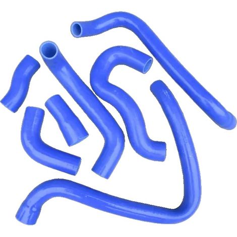 Manguera de radiador, material de silicona, resistente a alta presión, azul. (1/2)
