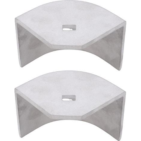 Stück Aluminium-Eckwinkel für Pontonbootdecks, 90°-Rundwinkel, Höhe 2-1/2" bis 2-5/8", Diagonale 4-1/16" bis 4-3/16" - Crezuo