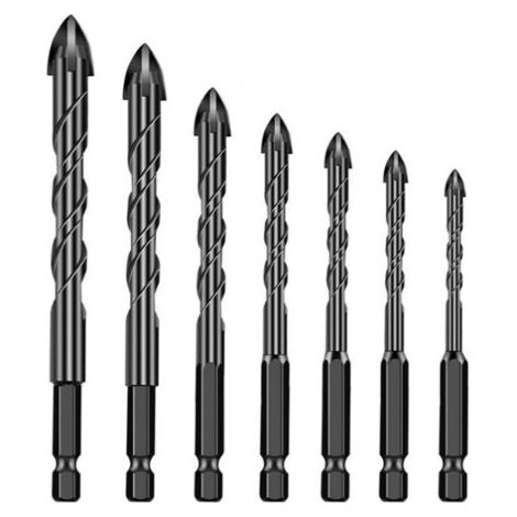 royaluxe-Lot de 10 mèches à carrelage & verre – tige hexagonale, spécial céramique/carreaux/verre – forets pour perçage précision (1/5)