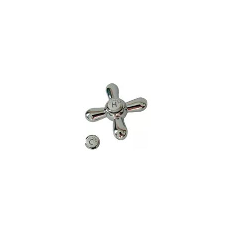 Maniglia per rubinetto manopola di ricambio cromata 01295 daisy teorema (1/3)