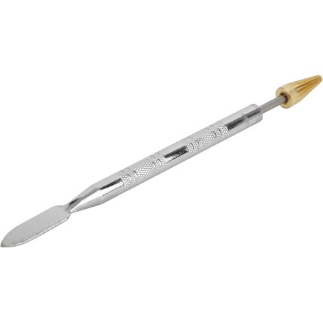 Mehrzweck-Lederperforationswerkzeug, Messingspitze, Ölstift zum Kantenverzieren, für Heimwerkerarbeiten und Bastelprojekte (Goldspitze) (1/5)