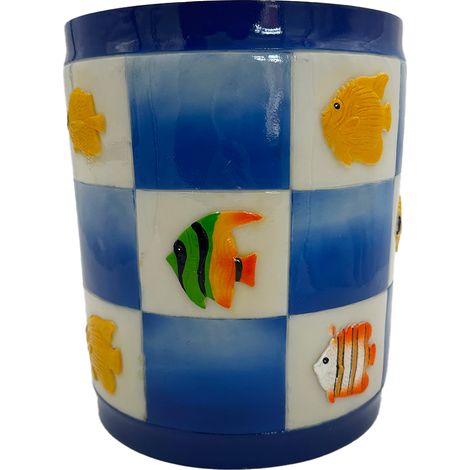 Poubelle Mitra - 500 mm - Motif poisson - Multicolore - Plastique (1/5)