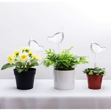 Minuterie d'arrosage automatique de jardin, Arroseur automatique pour plantes – Embout d’arrosage goutte-à-goutte en plastique avec bulbe d’arrosage, pour une distribution d’eau facile et uniforme, Lo (1/5)