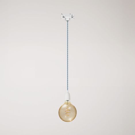 Creative Cables - Candeeiro suspenso de calha clássico com acabamento em porcelana - lâmpada não incluída