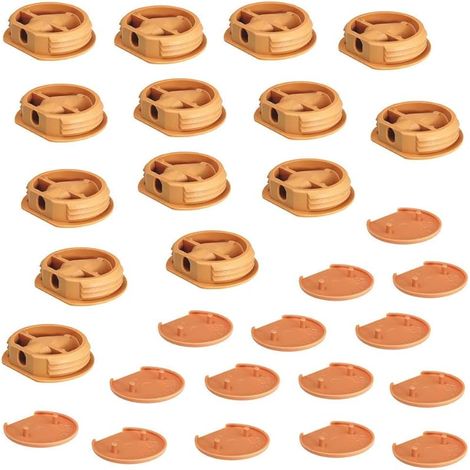 Raccords de Corps de Meubles de Caravane Ø 26 mm 25 Set - Ferrures d'assemblage pour camping-cars - bateaux & cuisine Plastique Beige Raccords de meubles à visser & à presser (1/5)