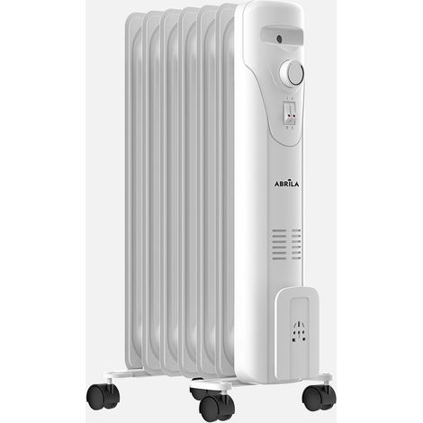 Radiateur à huile Duncan blanc 1500W 3 positions thermostatique Antivol