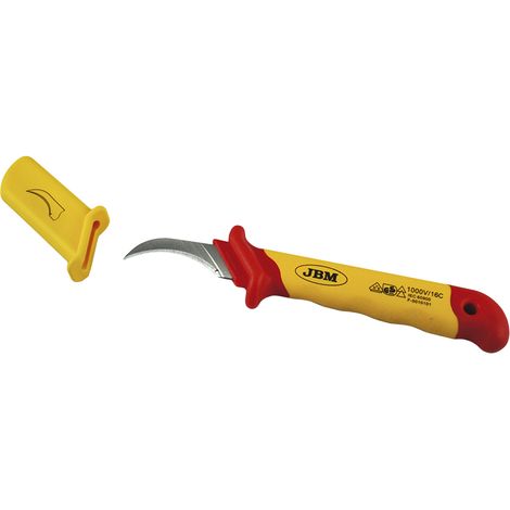 Attrezzo per elettricista jbm insulated cable hook knife isolato 1000V