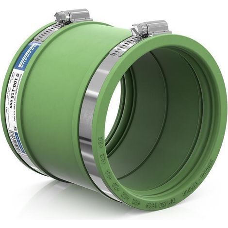 Crassus Schlauchadapter CDC 115FKM Typ 1 100-115mm, bis 0,6 bar, FKM / V2A (1/3)