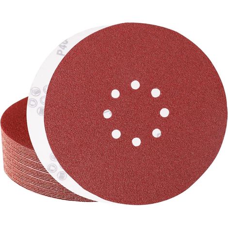 Schleifpapier 225mm Klett 8Loch Deckenschleifer 40 Körnung 30 Stück (1/5)