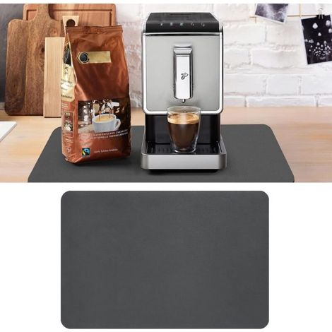 Lntyq Tapis Égouttoir Vaisselle, Tapis de Séchage Vaisselle, Tapis de Machine à Café, Tapis Vaisselle Absorbant, Tapis Egouttoir pour Vaisselle, Tapis D'égouttage, Gris Foncé, 30 x 40cm
