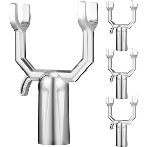 4 - Fourche De Support - Support De Branche - En Alliage D'aluminium - Pour Arbres Fruitiers Et Vergers - Argenté - 10x6x1,9cm (1/5)