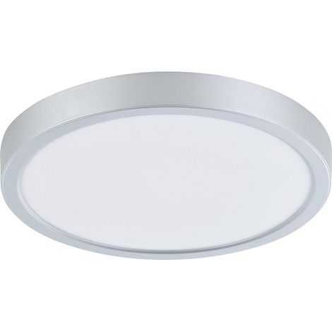 Luminaire plafonnier en saillie Molay, panneau LED rond en acier et (1/5)