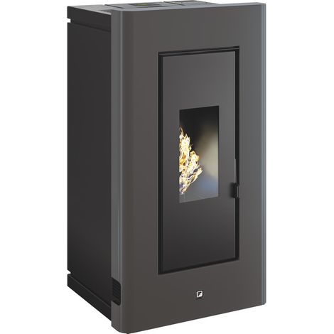 STUFA A PELLET ERMETICA ANTRACITE QUEEN 9.7 kW - MADE IN ITALY - 4 STELLE (1/4)