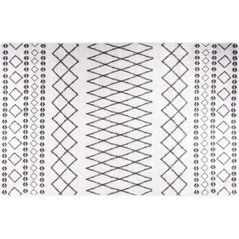 Tapis lavable, 80 x 150 cm, noir et blanc (1/5)