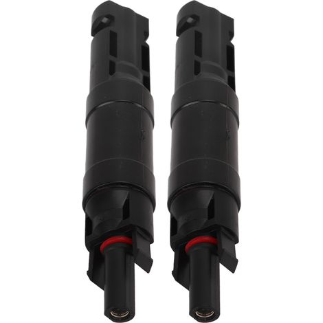 Lot de 2 connecteurs photovoltaïques solaires 20 A IP67 étanches avec fusible pour diode PV, destinés au raccordement de systèmes solaires. (1/5)