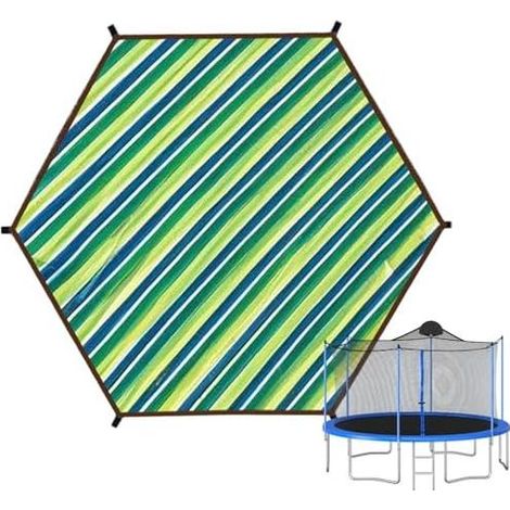 Hochwertige, wasserdichte runde Trampolinabdeckung für Outdoor-Sportzubehör, geeignet für Freizeit im Garten, Spielplatz, Springen, Gartenspiele, Hüpfen, 12 Fuß 6 Zoll (1/5)