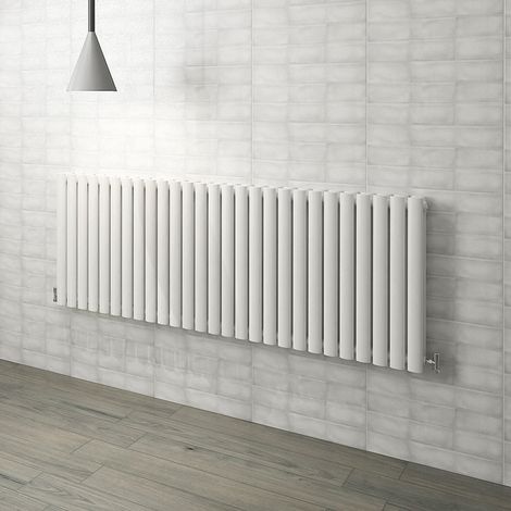 Oval Column Radiator 600x1593mmWhite Horizontal Radiator Double Modern Central Heating Radiators (1/5)