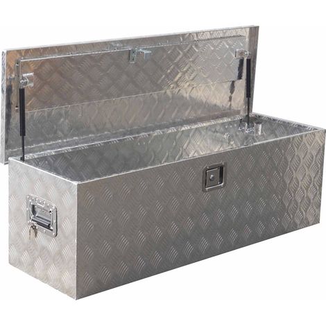 Mw Tools – Coffre de chantier en aluminium 1230 x 380 x 380 mm – Capacité 177 L – Résistant aux chocs et intempéries – MWA180
