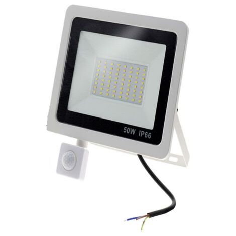 royaluxe-Projecteur LED 50W Blanc détecteur de mouvement extérieur IP65 Température de Couleur: Blanc froid 6500K (1/4)