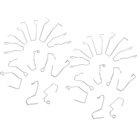 Clip de ressort de retenue de phare en alliage argent, 24pcs, compatible avec ampoules de phare H1 H4 H7, pour véhicules, assure (1/5)