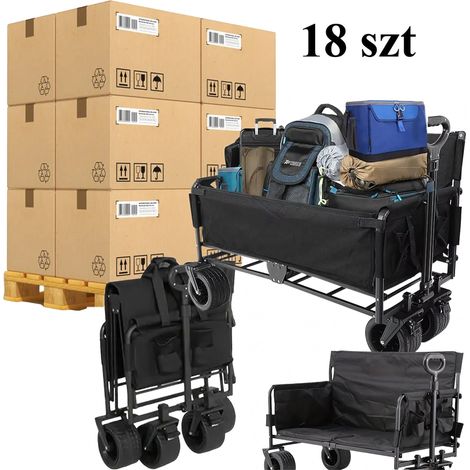 Wagon de jardin pliant avec siège et roues XL