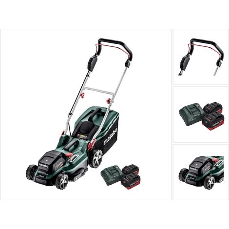 Metabo RM 36-18 LTX BL 36 Cortacésped sin cable 36 V ( 2x 18 V ) LTX Brushless + 2x batería 5,5 Ah + cargador