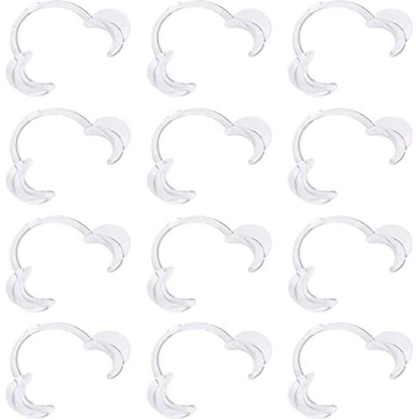 Ecarteur Bouche, 12 Pièces Transparent Ecarteur Dentaire Jetables C-Forme Ouvre C-Forme Ouvre La Lèvre pour Inspection Orale,Le Traitement,Blanchiment Dents, Jeux de Famille (1/5)