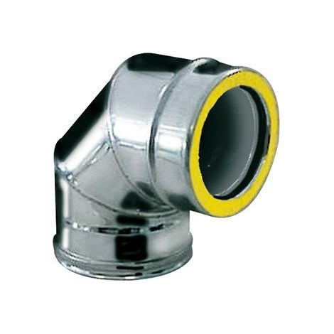 Coude 90é isolé, acier inoxydable 200-250 mm