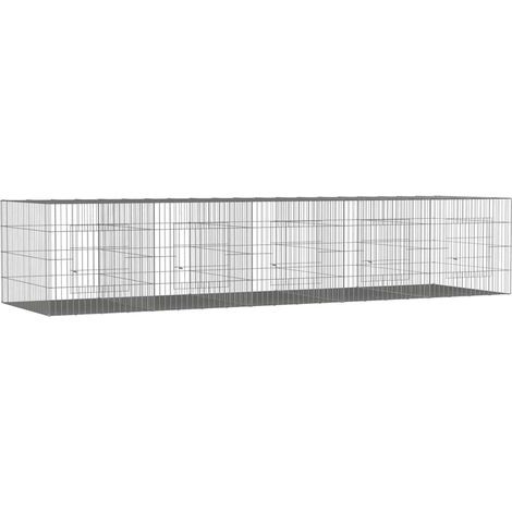 Maison Exclusive - Conigliera con 5 Pannelli 273x79x54 cm Ferro Zincato