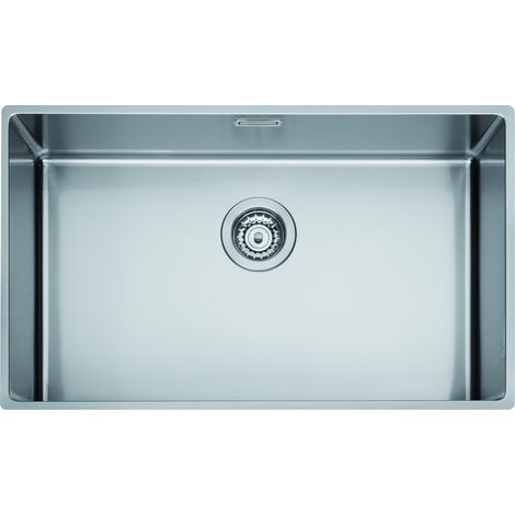 Lavello cucina Plados SL7400 in acciaio inox satinato a una vasca per installazione Sottotop