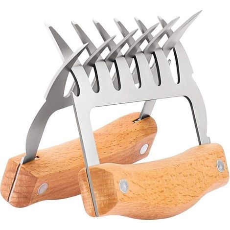 Griffe à Viande en Acier Inoxydable pour Barbecue et Découpe, Pratique Robuste Résistante Chaleur - (1/4)