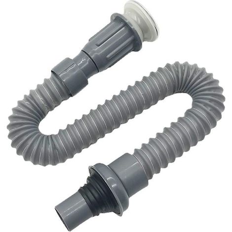 1 graues Siphon-Abflussrohr / Spülbeckensiphon (1/5)