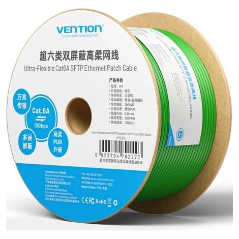 Bobina de Cable RJ45 UTP Vention IHTG305 Cat.6A/ 305m/ Verde
