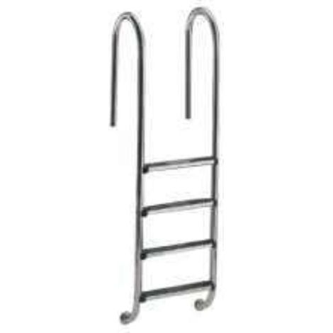 Escalera piscina Astralpool muro acero inoxidable 4 peldaños antideslizantes