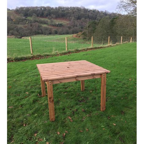 4 Seat Square Dining Table - W120 x D120 x H80 - Fully Assembled