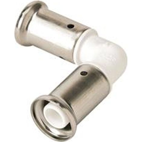 Coude multicouche PVDF blanc égal à sertir - Ø16x2,0 - HENCO