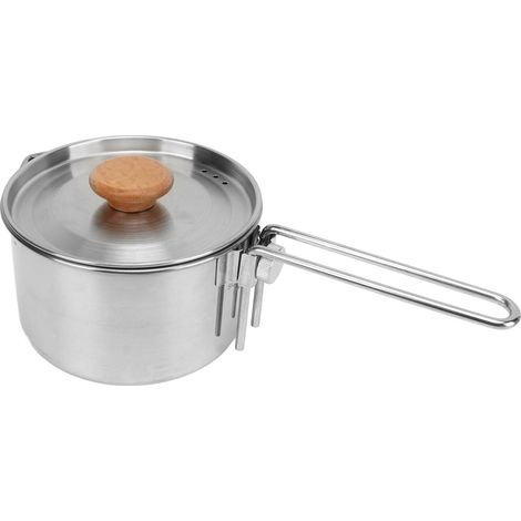 Bouilloire de Randonnée 1L en Acier Inoxydable, Compacte et Légère pour Voyage (1/5)