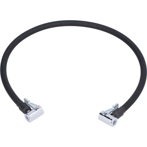 Tuyau de pompe à air en caoutchouc 60 cm avec raccord rapide 2 embouts pour gonflage pneus auto voiture (1/5)