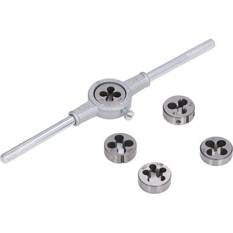 Kit de taraudage manuel 12 pièces avec clé et filière pour l'ameublement automobile (1/5)