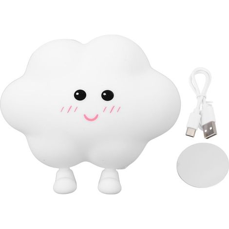 Lampe de chevet murale magnétique en Silicone, USB, en forme de dessin animé, pour soins des yeux, veilleuse murale pour filles et garçons, décoration de chambre à coucher (1/5)