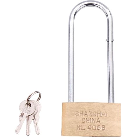 Cadenas sécurisés avec manilles étendues - Résistant aux intempéries - Mécanisme antirouille - Accessoire pour l'école, la salle de sport, l'armoire (1/5)