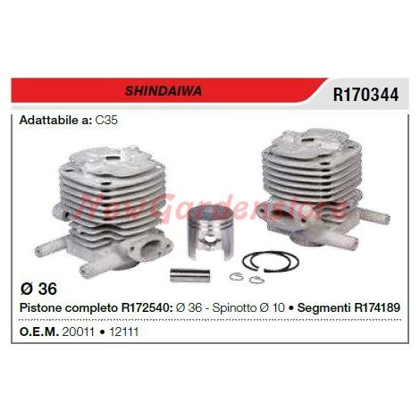 Cilindro pistone segmenti SHINDAIWA decespugliatore C35 R170344