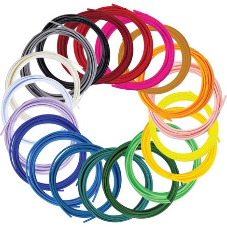 3Doodler Filament FLOW 20 PLA 20 Farben Nachfüllpack Polylactic acid (PLA) Black, Blue, Dark Green, Dark pink, Gold, Green, Lilac, Navy, Orange, Pink, Transparent, White, Yellow (1/5)