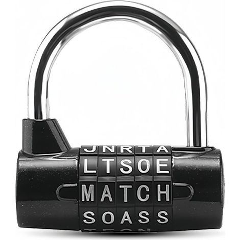 Cadenas à combinaison à 5 lettres, cadenas à code, cadenas à combinaison étanche et antirouille pour les familles, les écoles, les entreprises, les casiers et autres lieux (1/4)