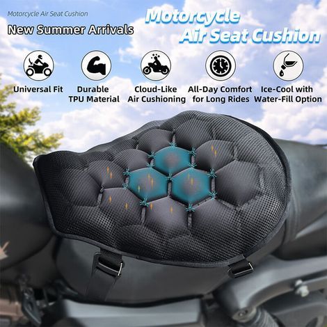 Coussin de Siège Moto Gonflable Air Seat Cushion Confort & Étanche-lsw (1/5)