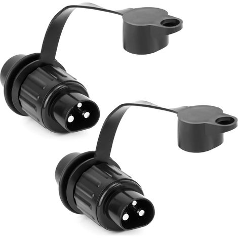 2 pièces fiche Adaptateur 3 Broches, Prise de remorque 12 V, pour Bateau, Camping-Car, Bateau, Camion, Tracteur (1/5)